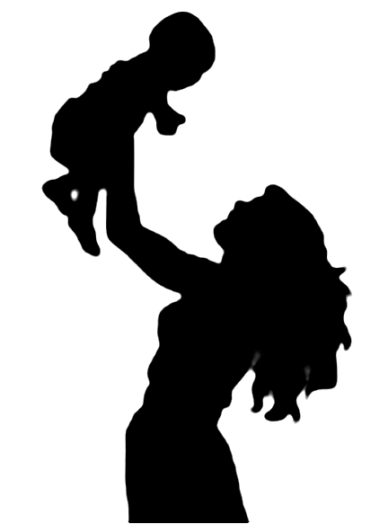 432x583 Mother Holding Baby Clipart