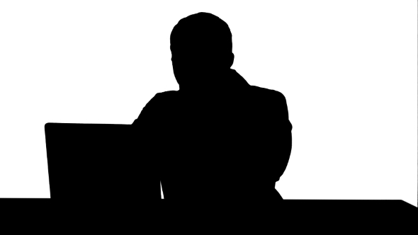 590x332 Silhouette Doctor Working On A Laptop Looking By Fancystudio