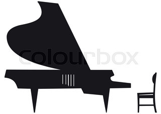 320x227 Pianist Silhouette Vector Stock Vector Colourbox