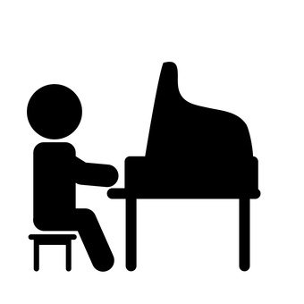340x340 Free Silhouettes Icon, Grand Piano