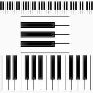 300x300 Piano Keyboard Illustration Vector