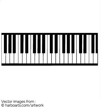 Piano Keyboard Silhouette at GetDrawings | Free download