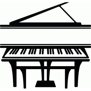 300x300 Split Piano Silhouette Design, Silhouettes And Cricut