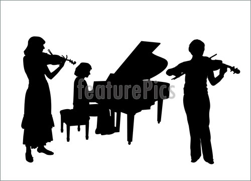 500x360 Concerto For Two Violins And Piano Illustration
