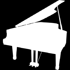 240x240 Piano Music Silhouette Women's Shirts School Music T Shirts