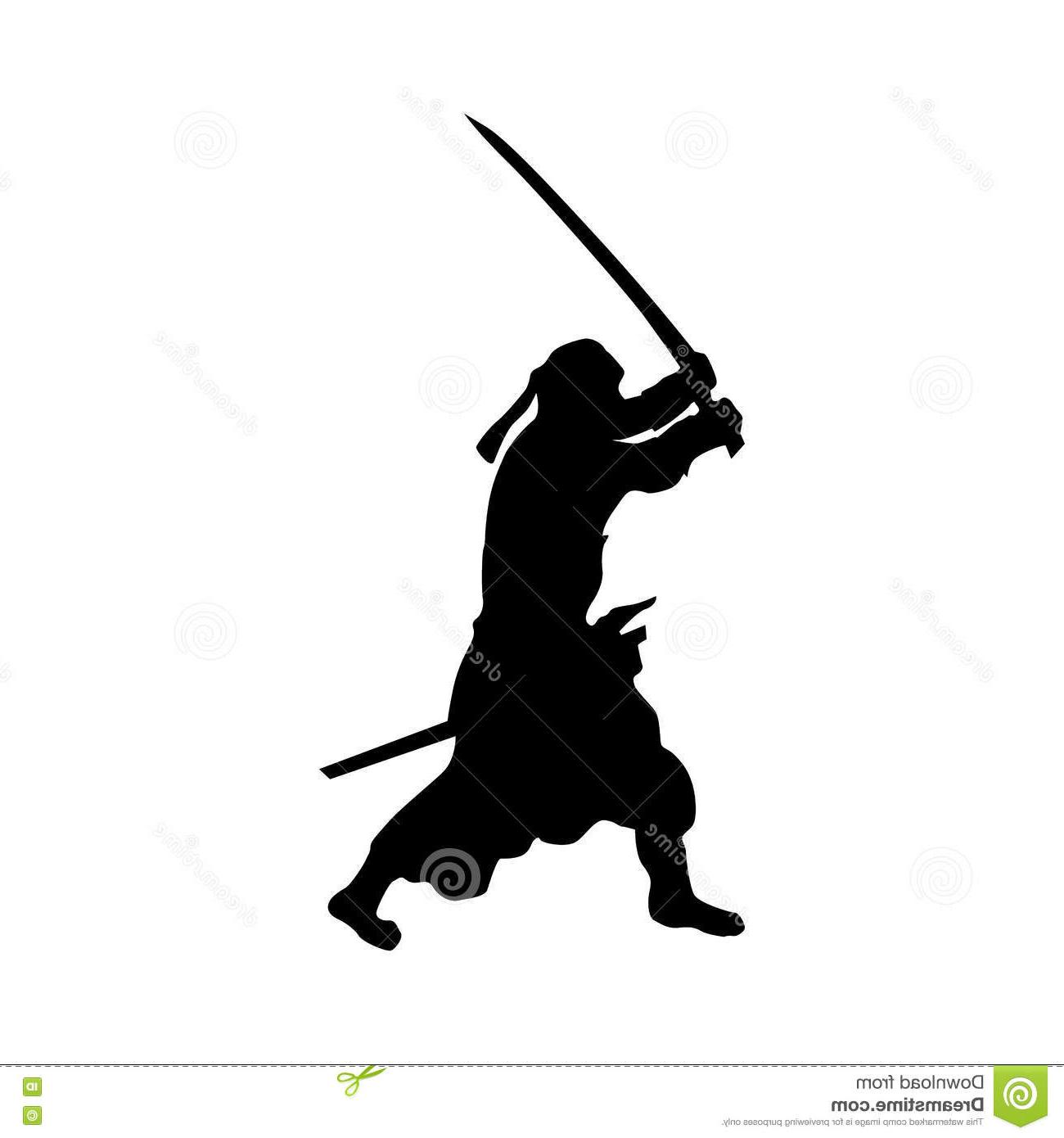 1300x1390 Best Free Samurai Silhouette Black White Background Drawing
