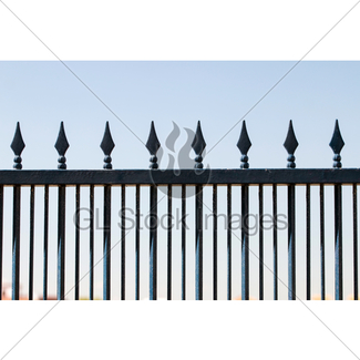 325x325 Forged Iron Fence With Arrows Gl Stock Images