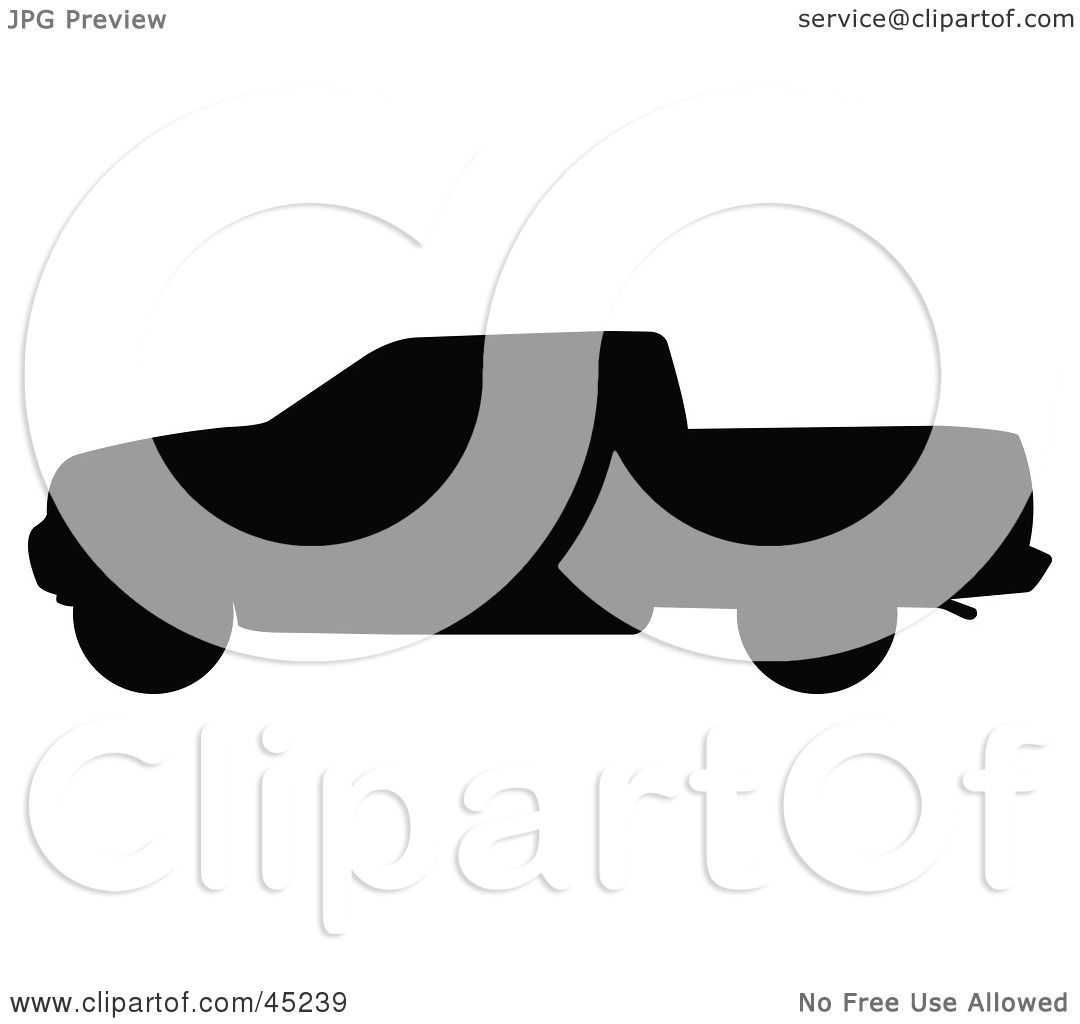 1080x1024 Royalty Free (Rf) Clipart Illustration Of A Profiled Black Pickup