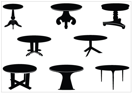 509x359 Table Clipart Silhouette