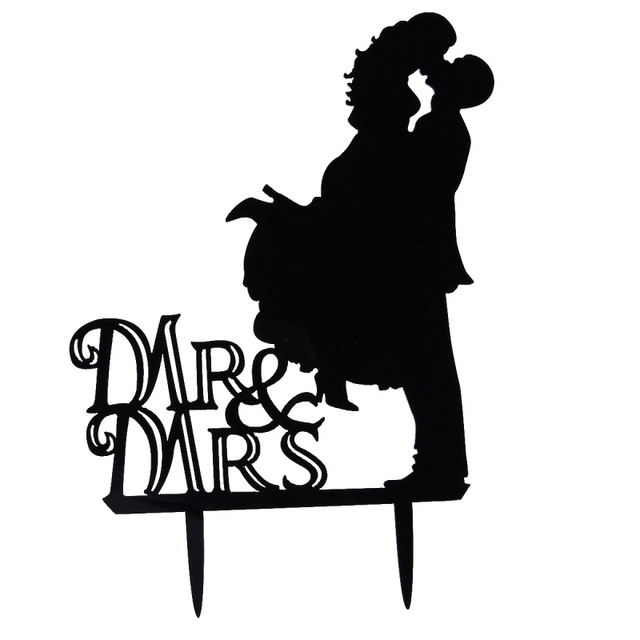640x640 Romantic Mr Amp Mrs Cake Topper Black Acrylic Cake Pie Fruit Plate