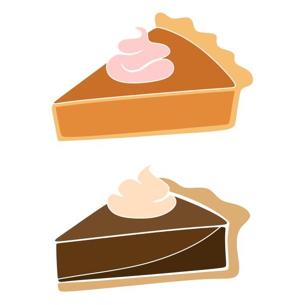 600x600 Pie Cuttable Design Cut File. Vector, Clipart, Digital