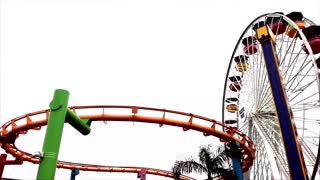 320x180 Santa Monica Pier La Ferris Wheel Roller Coaster Pacific Park