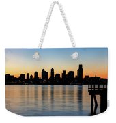 170x180 Seattle Skyline Silhouette At Sunrise From The Pier Photograph By