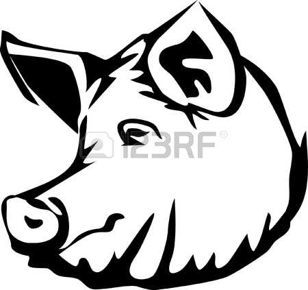 450x423 Pork Clipart Hog Head
