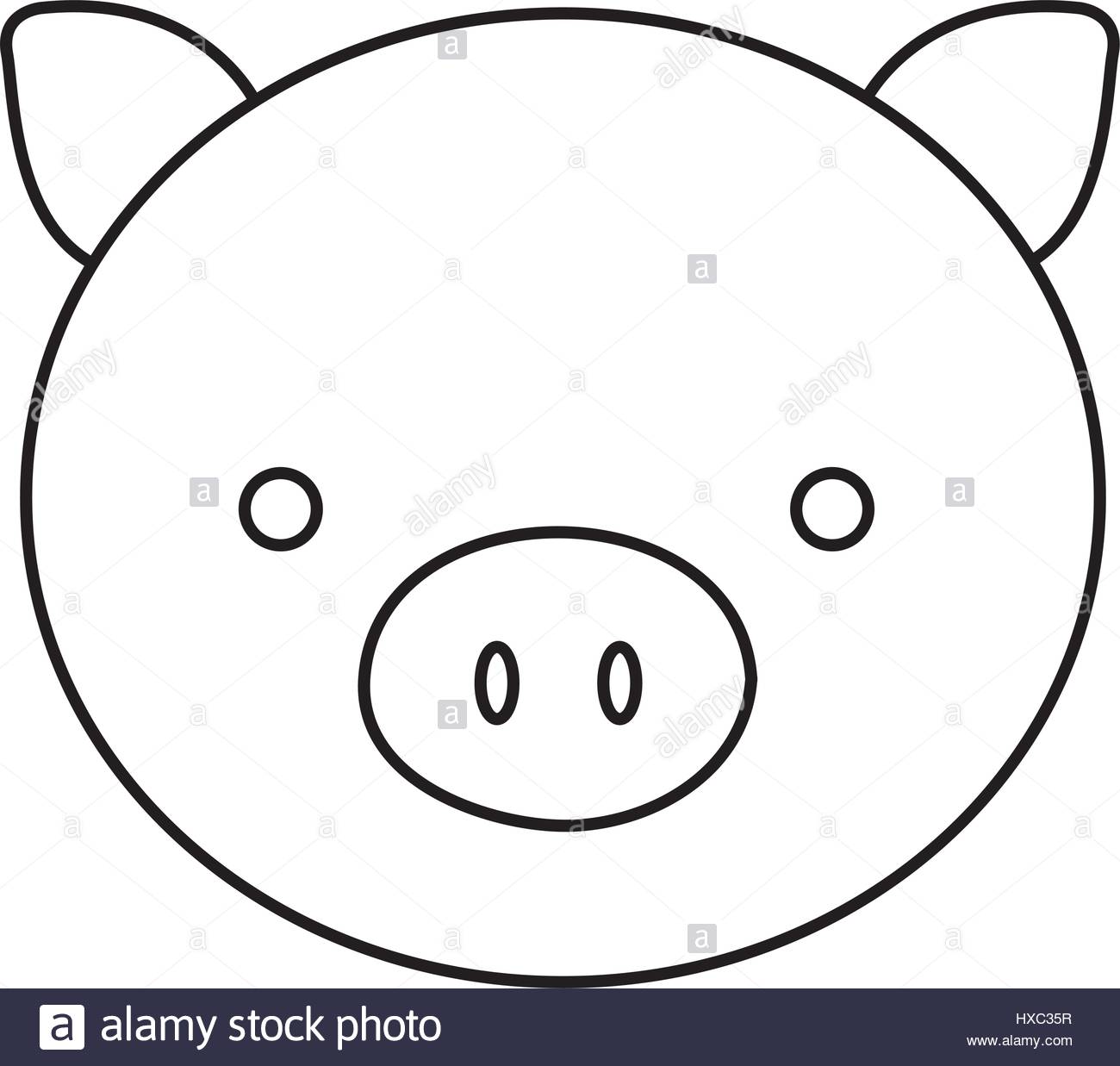 Pig Face Silhouette at GetDrawings | Free download