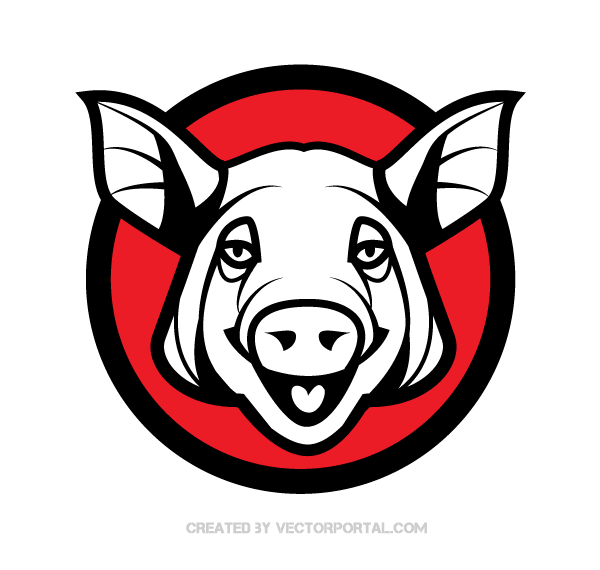 600x570 Pig Head Vector Image Download Free Vector Art Free Vectors