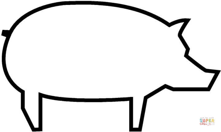 720x429 Pig Outline Drawing