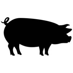 236x236 Free Pig Silhouette Vector Silhouette Clip Art