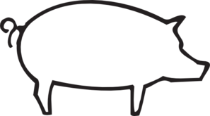 297x165 Pig Outline Clip Art