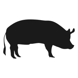 256x256 Pig Silhouette