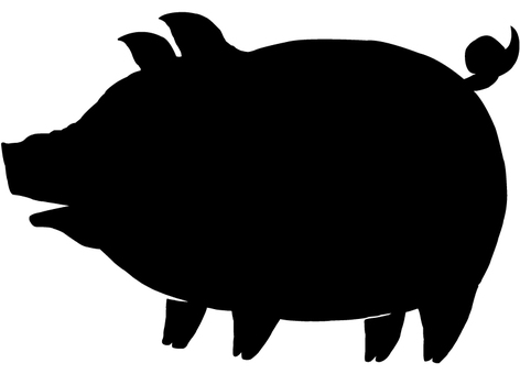 472x340 Free Cliparts Silhouette, Pig, Lid, A Pig