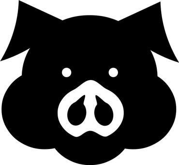 370x340 Free Cliparts Silhouette, Pig, Lid, A Pig