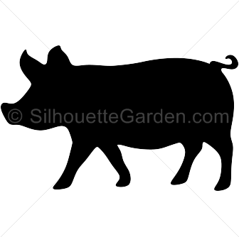 336x334 Pig Silhouette Clip Art. Download Free Versions Of The Image