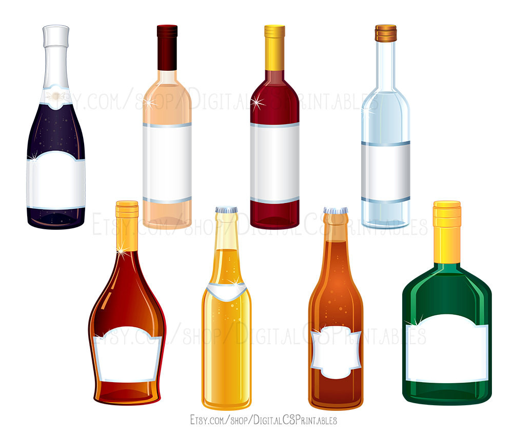 1000x850 Alcohol Bottles Clipart