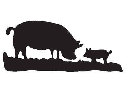 400x300 Pig Silhouette Vector Graphics Packsilhouette Clip Art
