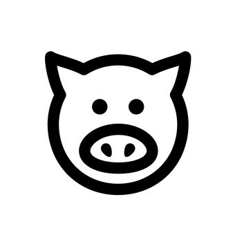 340x340 Free Cliparts Silhouette, Pig, Lid, A Pig