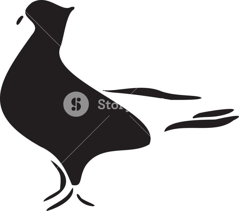 1000x884 Silhouette Of A Pigeon. Royalty Free Stock Image