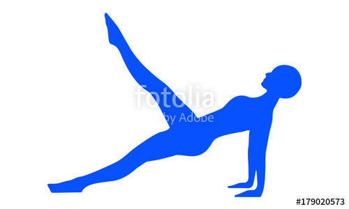 500x300 Silueta De Mujer Haciendo Postura De Yoga Y Pilates Stock Image