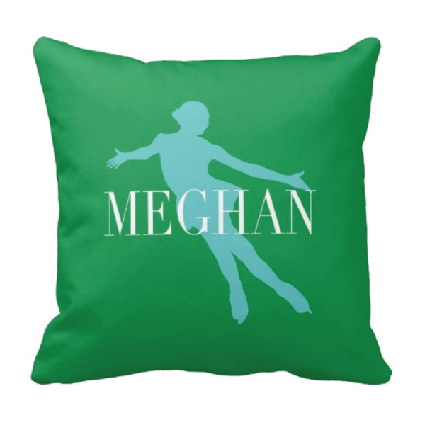 600x600 Personalized Figure Skating Silhouette Throw Pillow Shop Wunderkinds