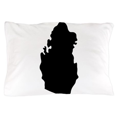 460x460 Qatar Silhouette Pillow Case By Countrysilhouettes