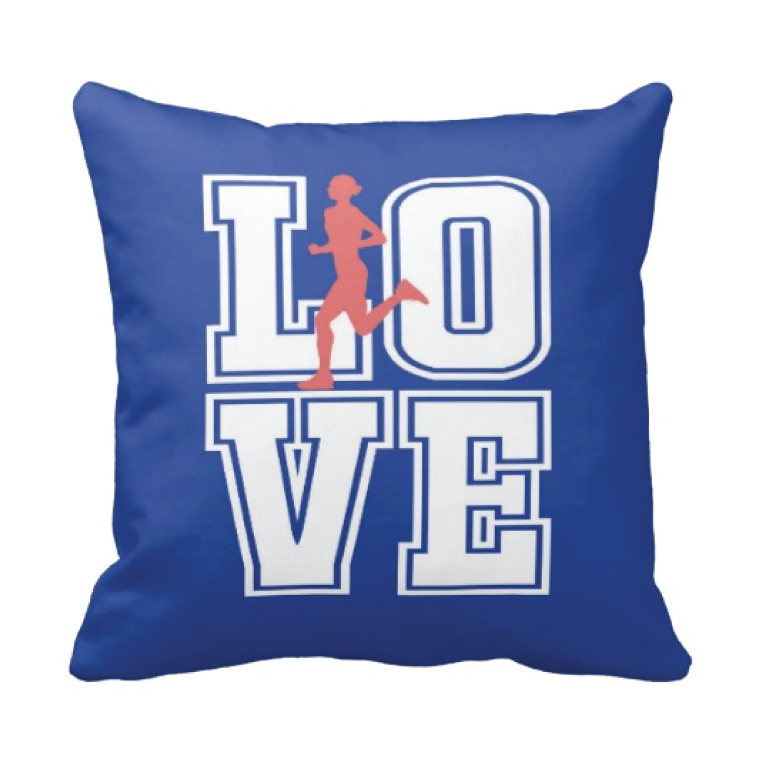 759x759 Running Love Silhouette Throw Pillow For Girls And Teens Shop