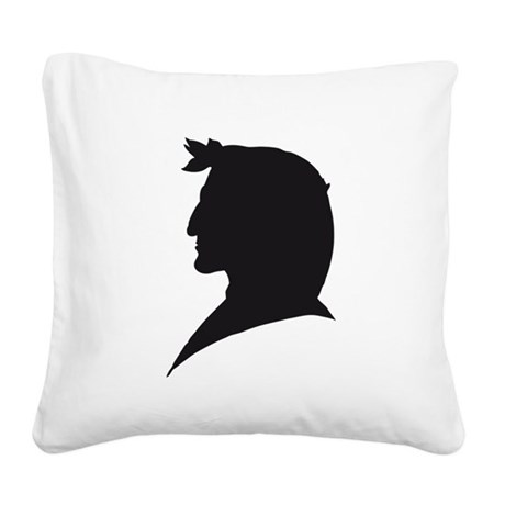 460x460 Dante Profile Silhouette Square Canvas Pillow By Panachedesigns