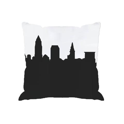 480x480 Cleveland, Ohio Skyline Silhouette Cityscape Purses And Pillows