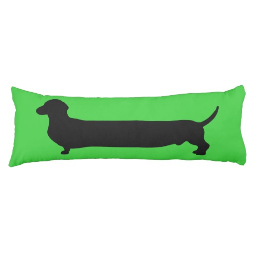 512x512 Dachshund Dog Silhouette, Fun Body Pillow Gifts For Dog Lovers