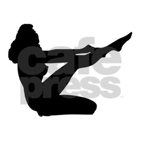 460x460 Pin Up Girl Silhouette Shower Curtain By Modelsilhouettes