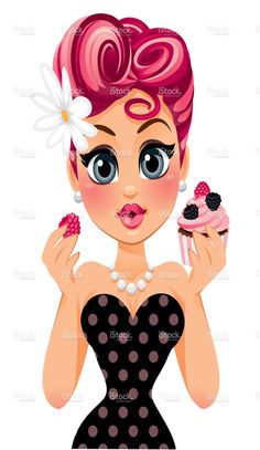 236x407 Retro Pin Up Cake Girl Vector Id481512849 Cilek