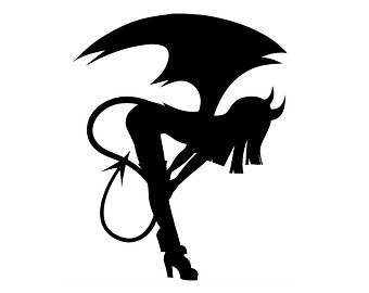 340x270 Clipart Black And White Silhouette Succubus Collection