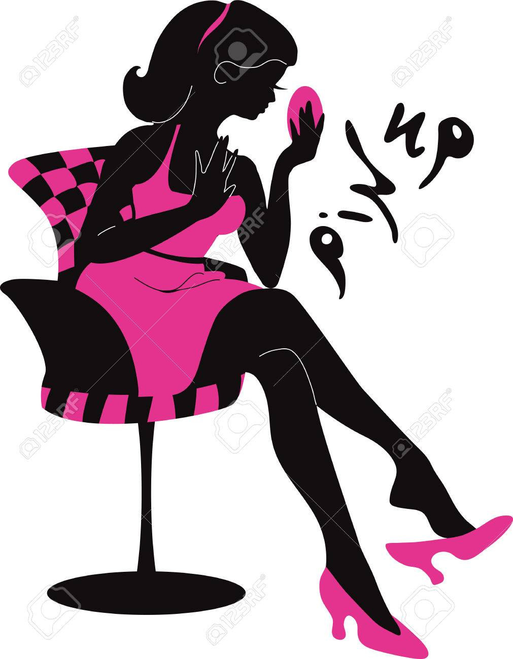 1011x1300 Pin Up Silhouette Clip Art