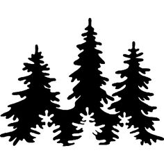 Pine Forest Silhouette at GetDrawings | Free download
