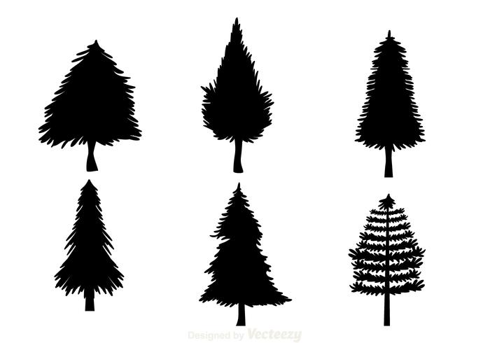 700x490 Black Christmas Tree Silhouettes