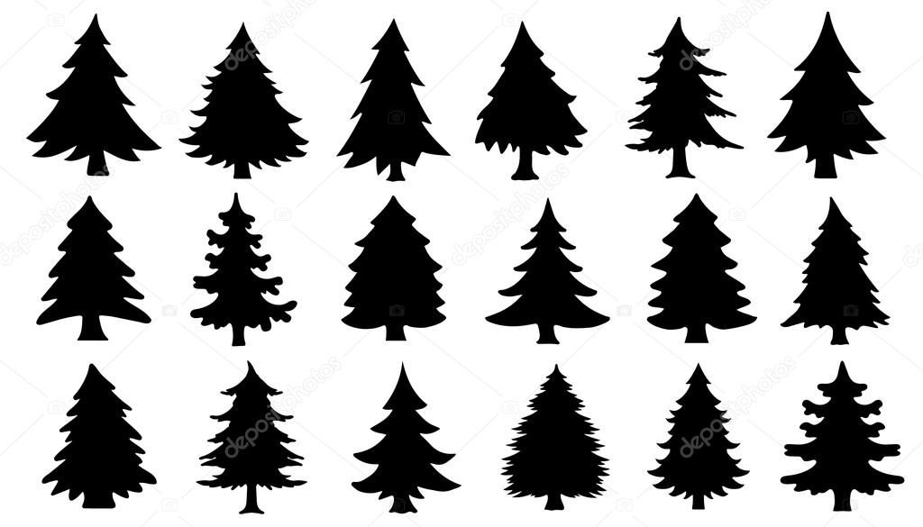 Pine Tree Silhouette Clip Art at GetDrawings.com | Free for personal