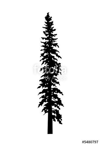 Pine Tree Silhouette Tattoo at GetDrawings | Free download