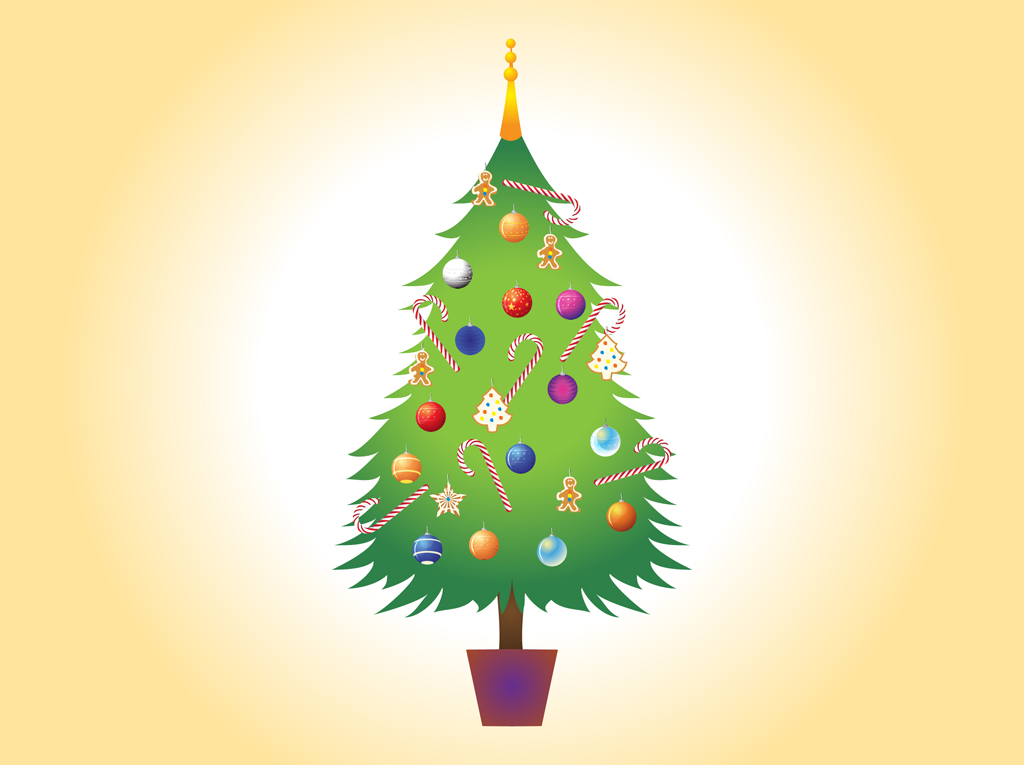 1024x765 Christmas Tree Vector Image Vector Art Amp Graphics