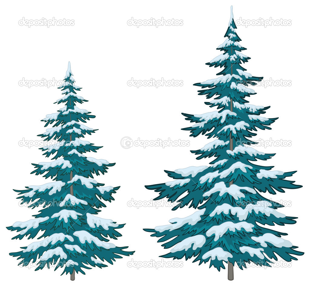 1024x946 Snow Tree Vector
