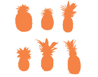 340x270 Pineapple Stencil Svg Dxf File Instant Download Silhouette Cameo