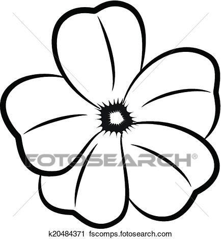 434x470 Flower Silhouette Clipart